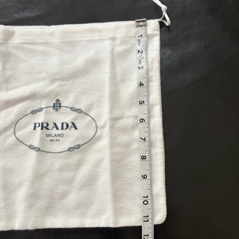 PRADA Milano Italy White Drawstring Closure Soft Dust Bag Approx 11"" x 11" - Picture 7 of 7